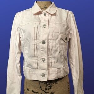 LEVI STRAUSS & CO. Original CROPPED Trucker Jacket, BLUSH PINK, Size Medium